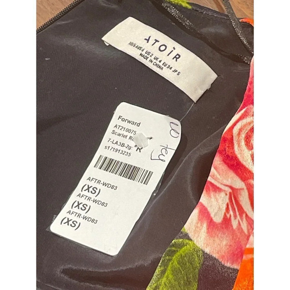 Atoir Star Dress in Scarlet Rose XSmall 2 New Womens Long Sleeve Satin Mini - Picture 7 of 14